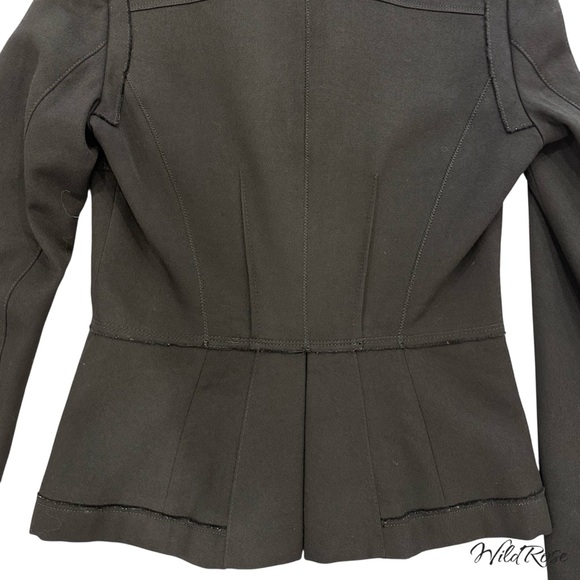 DSQUARED² Black Moto Military Blazer IT 44 US 8 - Picture 12 of 17